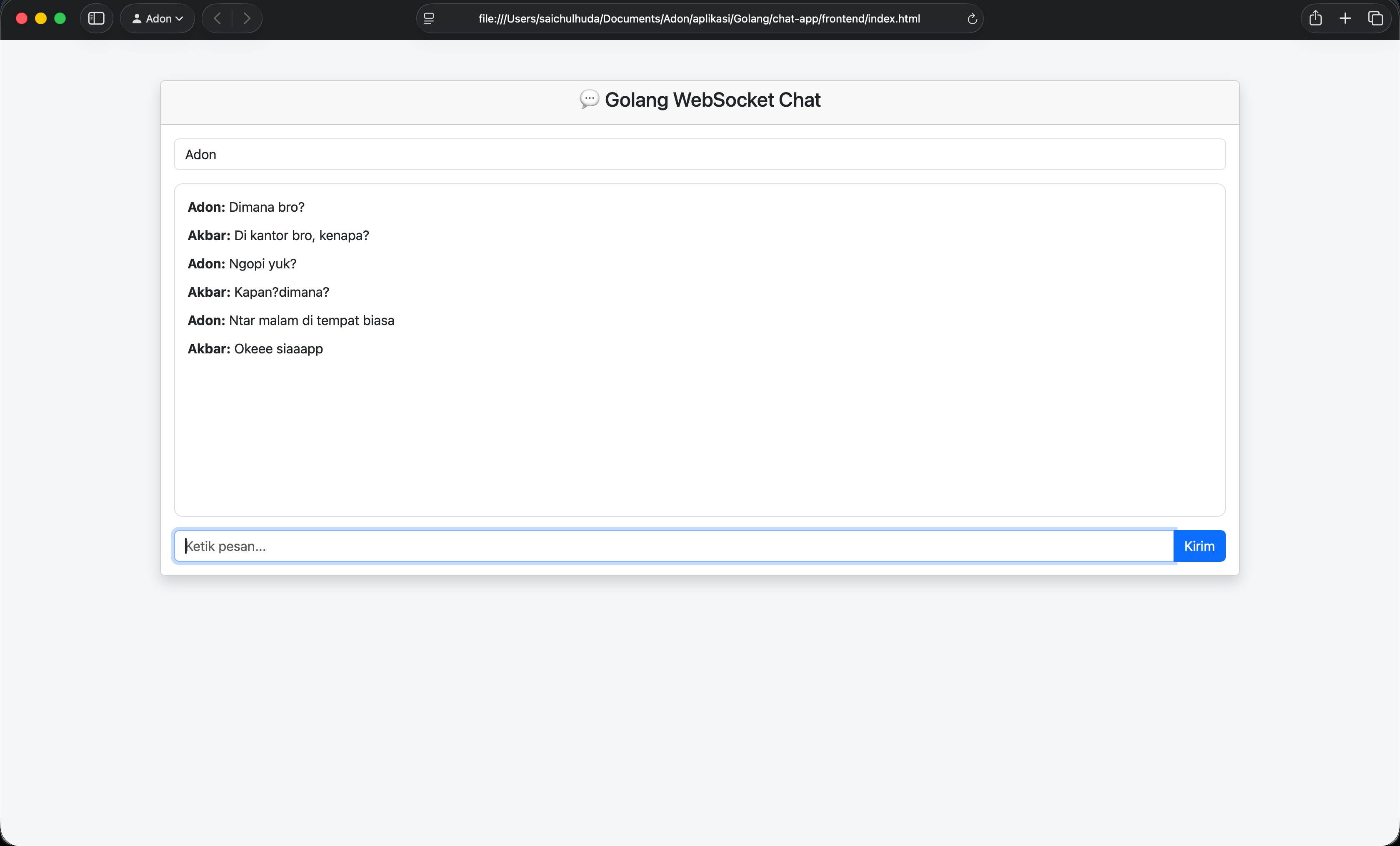 Chat App Preview